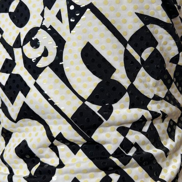 Black white fitted y2k tank top with sequins - Picture 3 of 8